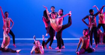 young girls dancing on stage
