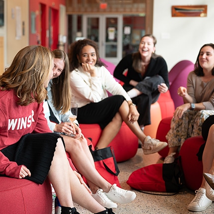 women laughing together
