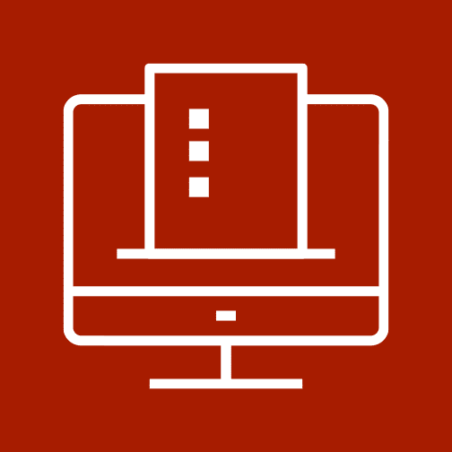 an icon of a form on a computer screen